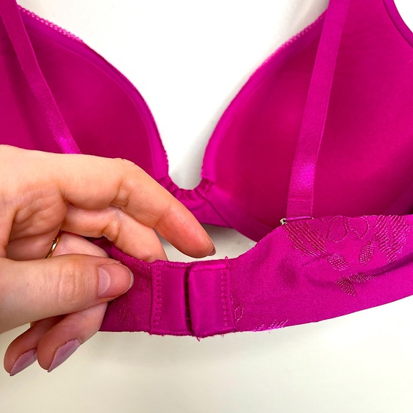 Lily of France Hot Pink Push Up Bra, 34B - Picture 6 of 8